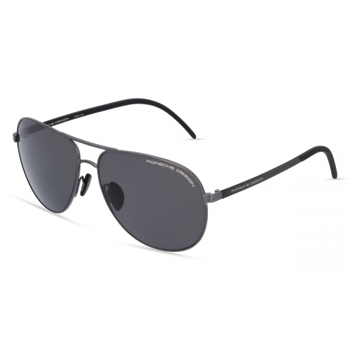 Porsche Design 8651 Herren-Sonnenbrille Vollrand Pilot Metall-Gestell, grau