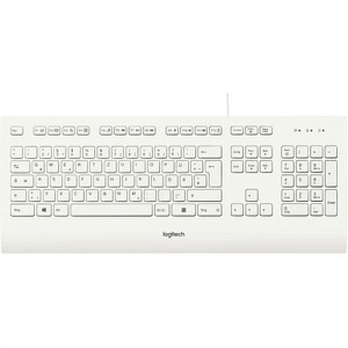 Logitech Corded Keyboard K280e Tastatur kabelgebunden weiß