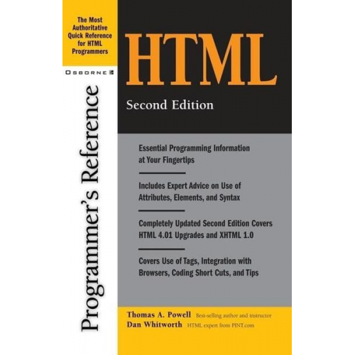 Thomas A. Powell Dan Whitworth - HTML Programmer's Reference, 2nd Edition