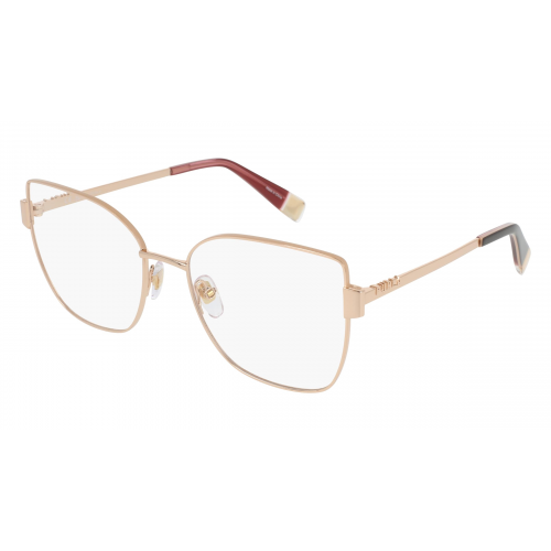 Furla VFU769 Damen-Brille inkl. Gläser Vollrand Butterfly Edelstahl-Gestell 56mm/18mm/140mm, gold