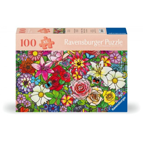 Ravensburger Puzzle 12001364 - Blumenfenster - 100 Teile Blumen-Puzzle für ältere Menschen und Senioren, mit größeren, griffigen Puzzleteilen, großer