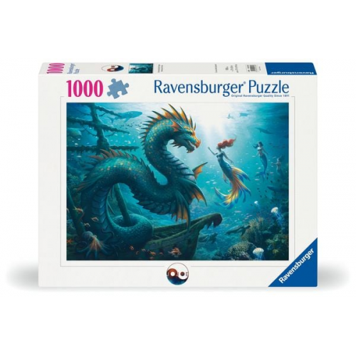 Ravensburger Puzzle 12001434 - Enchanted Depths: Dragon, Mermaid and Turtles - 1000 Teile Puzzle für Erwachsene und Kinder ab 14 Jahren