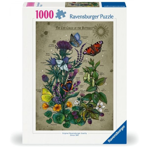 Ravensburger Puzzle 12001435 - Lifecircle Butterfly - 1000 Teile Puzzle für Erwachsene und Kinder ab 14 Jahren