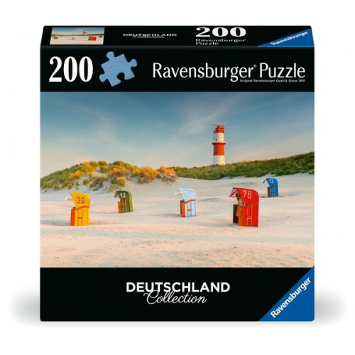 Ravensburger Puzzle 12001477 - Leuchtturm hinter der Düne auf Borkum - 300 Teile Puzzle Deutschland Collection für Erwachsene ab 14 Jahren