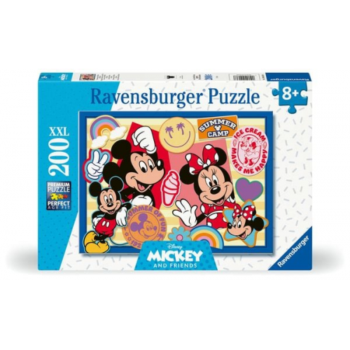 Ravensburger Kinderpuzzle - 12004136 Unterwegs mit Mickey und Minnie - Puzzle für Kinder ab 8 Jahren, mit 200 Teilen im XXL-Format