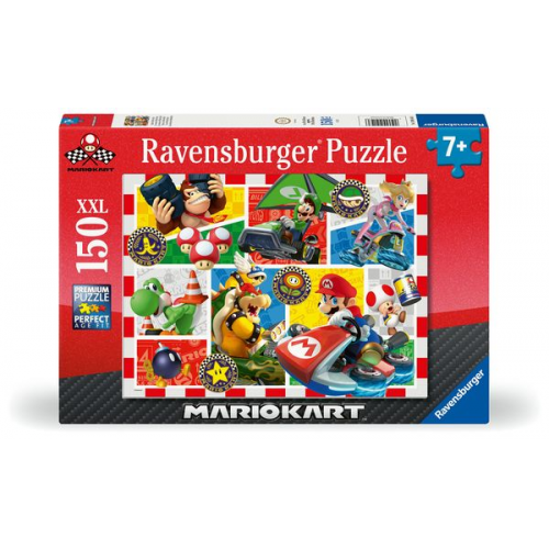 Ravensburger Kinderpuzzle 12004143 - Spaß mit Mario Kart - Puzzle für Kinder ab 7 Jahren, mit 150Teilen im XXL-Format