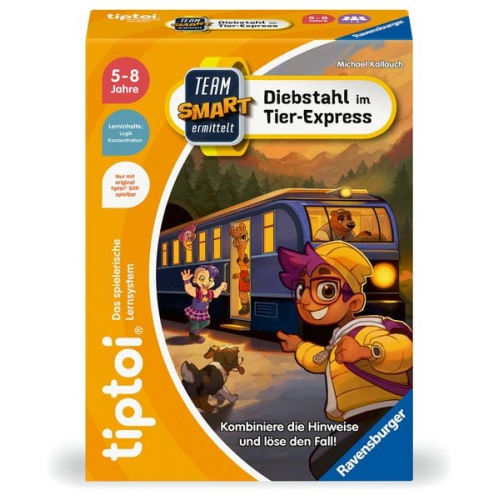 Ravensburger tiptoi Spiel 00226 - Team SMART ermittelt - Diebstahl im Tier-Express, fantastisches Logikspiel für Kinder ab 5 Jahren