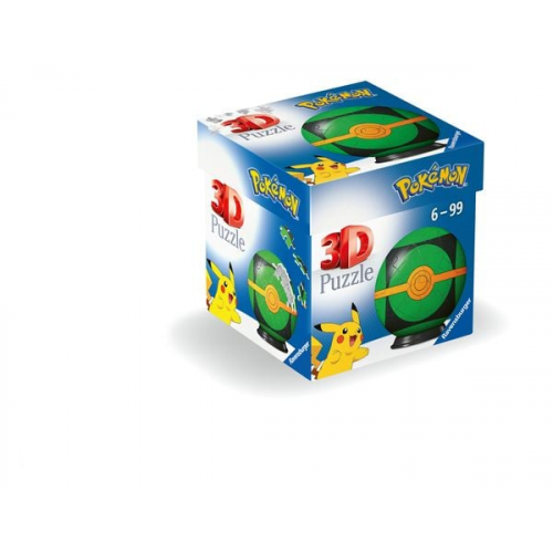 Ravensburger 3D Puzzle 11626 - Puzzle-Ball Pokémon Pokéballs - Finsterball - [EN] Dusk Ball - für große und kleine Pokémon Fans ab 6 Jahren