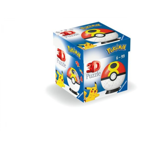 Ravensburger 3D Puzzle 11628 - Puzzle-Ball Pokémon Pokéballs - Wiederball - [EN] Repeat Ball - für große und kleine Pokémon Fans ab 6 Jahren