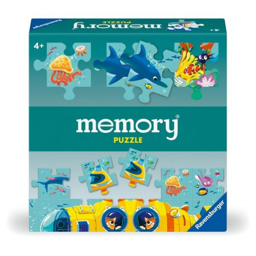 Ravensburger 22461 - memory® Puzzle Unterwasserwelt - Für 2-4 memory® Fans ab 4 Jahren, der weltbekannte Merkspiel-Klassiker als Puzzlespiel