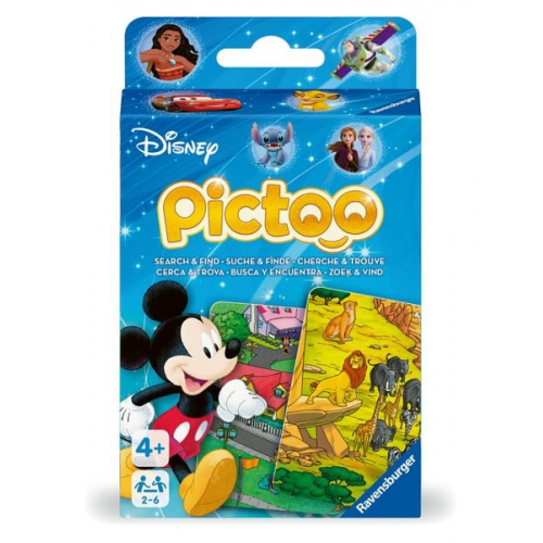 Ravensburger 23478 - Pictoo Disney Kartenspiel - Schnelles Karten-Suchspiel für Kinder ab 4 Jahren, Familienspiel für Kinder und Erwachsene, für 2 bis