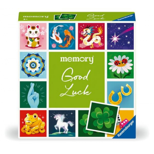 Ravensburger 23488 memory® moments - Good luck - Ravensburger Spieleklassiker für 2 bis 6 Spieler ab 3 Jahren. Mit 24 Bildpaaren die Glückssymbole aus