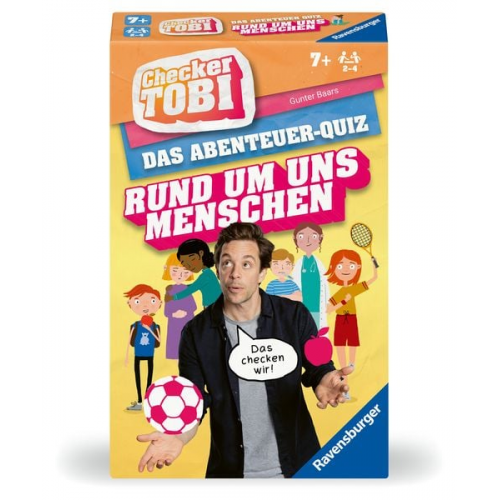 Ravensburger 22493 - Checker Tobi Rund um uns Menschen - Das Abenteuerquiz für Kinder ab 7 Jahren, Quiz & Mitmachspiel für Kinder und Familien, für 2-