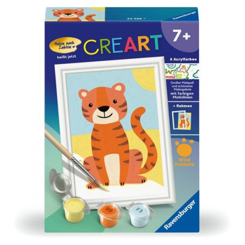 Ravensburger CreArt - Malen nach Zahlen 23988 - Kleiner Tiger - ab 7 Jahren