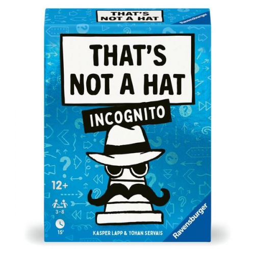 Ravensburger® - 24685 That's not a hat - Incognito - Partyspiel, Kartenspiel für 3-8 Personen, lustige Unterhaltung ab 12 Jahren