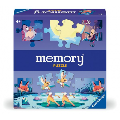 Ravensburger 24690 - memory® Puzzle Tiere am Teich - Für 2-4 memory® Fans ab 4 Jahren, der weltbekannte Merkspiel-Klassiker als Puzzlespiel