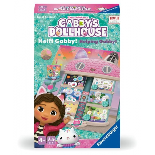 Ravensburger 24724 - Gabby´´´ s Dollhouse - Helft Gabby! - Mitbringspiel für 2-4 Spieler ab 4 Jahren mit Gabby und ihren geliebten Kätzchen aus der Ki