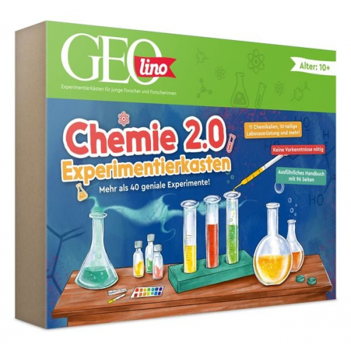 FRANZIS 67212 - GEOlino Chemie 2.0 Experimentierkasten - Mehr als 40 geniale Experimente! Für Kinder ab 10 Jahren