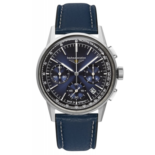 Bauhaus 2376-3 Herrenuhr Aviation Chronograph Dunkelblau