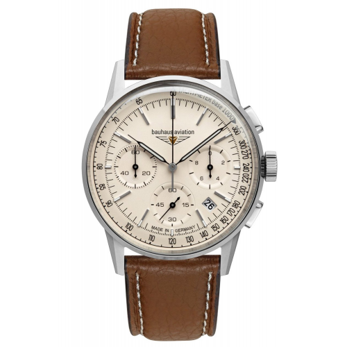 Bauhaus 2376-5 Herrenuhr Aviation Chronograph Braun