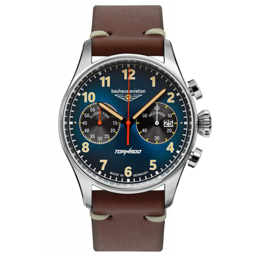 Bauhaus 2772-3 Herrenuhr Aviation CT-BHA Tornado Chronograph Braun/Blau