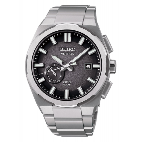 Seiko SSJ025J1 Astron GPS Solar Herrenuhr Titan/Grau