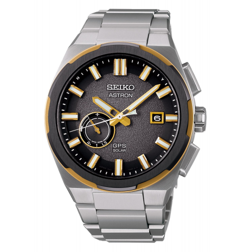 Seiko SSJ026J1 Astron GPS Solar Herrenuhr Titan Zweifarbig