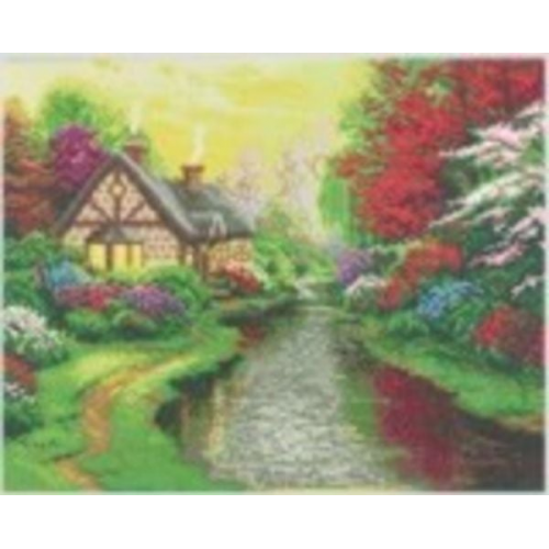 Craft Buddy CAK-TK3L - Crystal Art, A Quiet Evening, Thomas Kinkade Kit, Bild, 40 x 50 cm cm