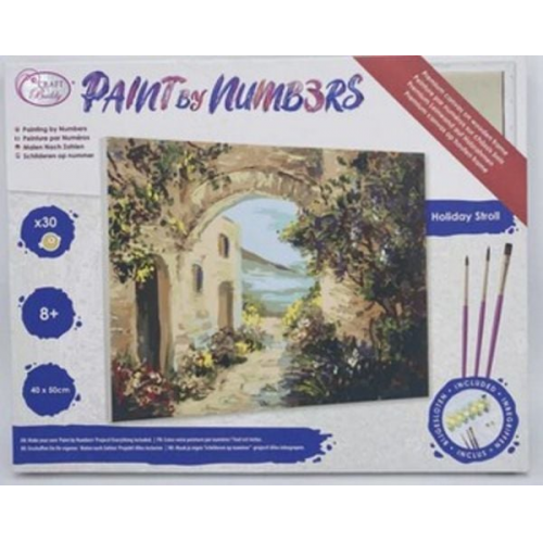 Craft Buddy PBN010 - Paint by Numbers, Holiday Stroll, 40x50 cm