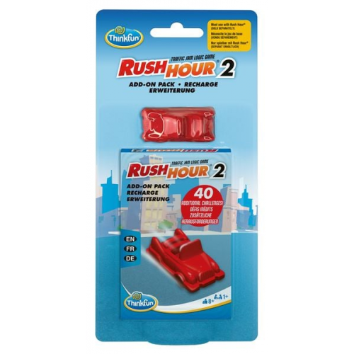 ThinkFun - 76614 - Rush Hour 2 - Erweiterung für das original Rush Hour. Mit neuen Herausforderungen für Jungen und Mädchen ab 8 Jahren.