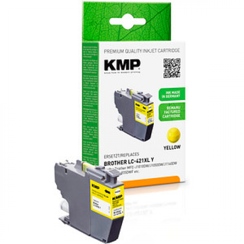 KMP  gelb Druckerpatrone kompatibel zu brother LC-421XLY