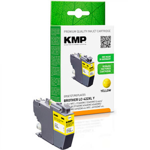 KMP  gelb Druckerpatrone kompatibel zu brother LC-422XLY