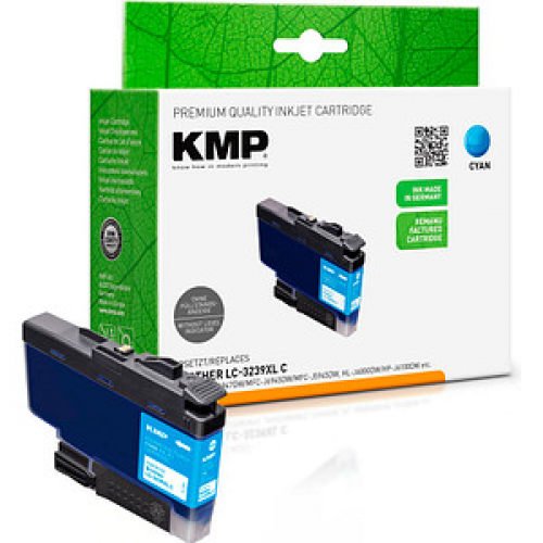 KMP  cyan Druckerpatrone kompatibel zu brother LC-3239XLC