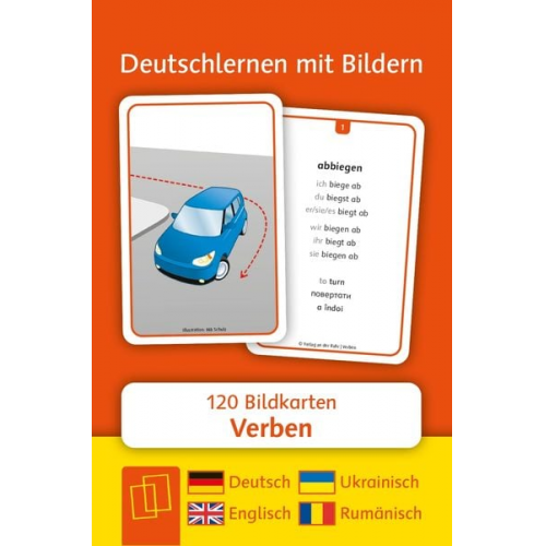 Verben - Deutsch, Englisch, Ukrainisch und Rumänisch