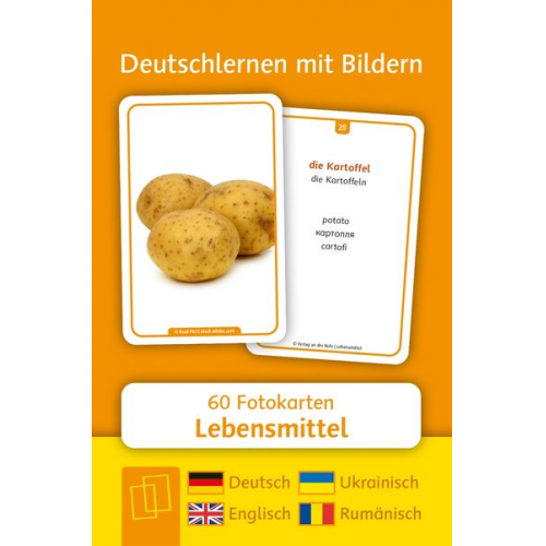 Lebensmittel - Deutsch, Englisch, Ukrainisch und Rumänisch