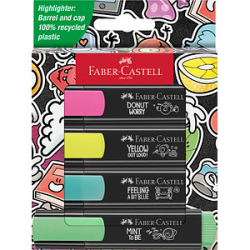 FABER-CASTELL Graffiti Textmarker farbsortiert, 4 St.