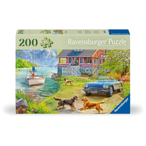 Ravensburger Puzzle 12001370 - Sommerhaus am See - 200 Teile Puzzle für ältere Menschen und Senioren, mit größeren, griffigen Puzzleteilen, großer Bil