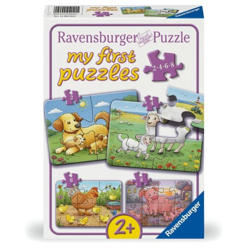 Ravensburger Kinderpuzzle - 12004041 Kleine Bauernhoftiere - my first puzzle mit 2,4,6,8 Teilen - Puzzle für Kinder ab 2 Jahren