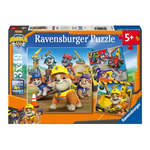 Ravensburger Kinderpuzzle - 12004168 Rubble & Crew - Puzzle für Kinder ab 5 Jahren, mit 3x49 Teilen