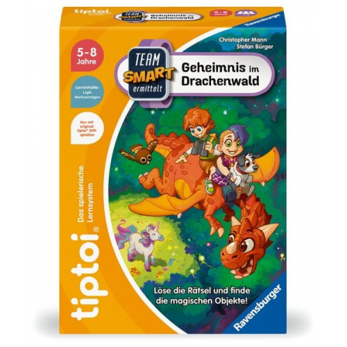 Ravensburger tiptoi Spiel 00224 - Team SMART ermittelt - Geheimnis im Drachenwald, fantastisches Logikspiel für Kinder ab 5 Jahren