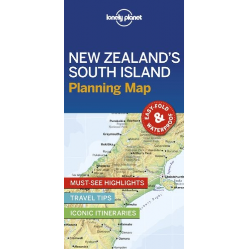 Lonely Planet - Lonely Planet New Zealand's South Island Planning Map