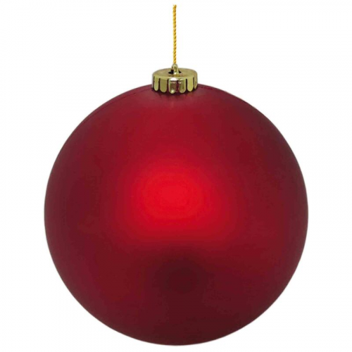 Weihnachtskugeln Christbaumkugeln XL aus Kunststoff rot matt, O15cm, 1 Stk.