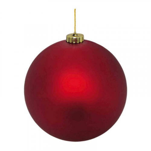 Weihnachtskugeln Christbaumkugeln XL aus Kunststoff rot matt, O20cm, 1 Stk.