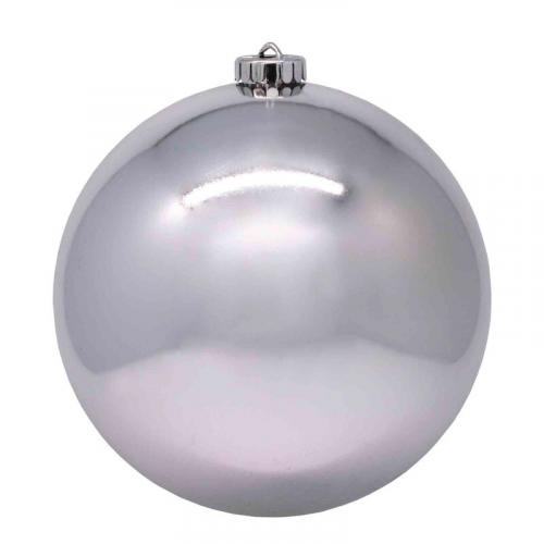 Weihnachtskugeln Christbaumkugeln aus Kunststoff silber, O10cm, 4 Stk.