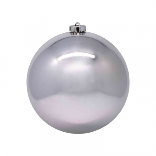 Weihnachtskugeln Christbaumkugeln XL aus Kunststoff silber, O20cm, 1 Stk.