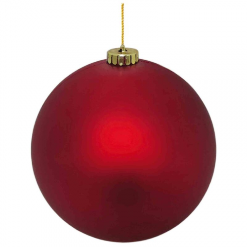 Weihnachtskugeln Christbaumkugeln XXL aus Kunststoff rot matt, O25cm, 1 Stk.