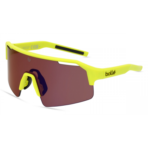 Bollé C-SHIFTER Unisex-Sonnenbrille Vollrand Monoscheibe Kunststoff-Gestell, gelb