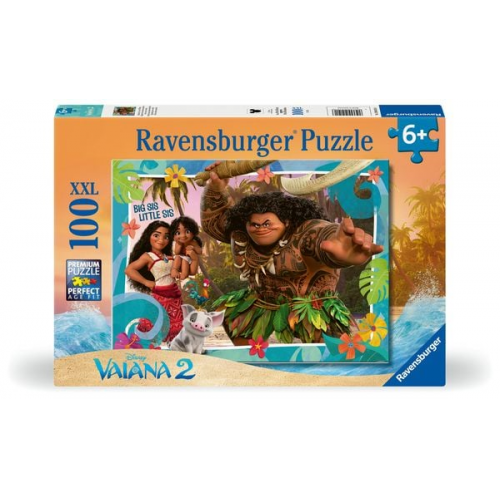 Ravensburger 12004101 - Disney Vaiana 2, Aufbruch in Neue Welten, Kinder-Puzzle, 100 Teile XXL