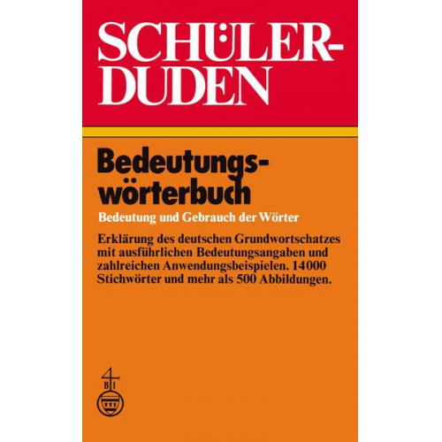 Paul Grebe Wolfgang Müller - Schülerduden Bedeutungswörterbuch