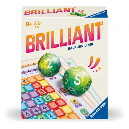 Ravensburger® 23491 - Brilliant - Spiel für Würfelfans ab 8 Jahren - Gesellschaftsspiel geeignet für 1-6 Personen - Würfelspiel